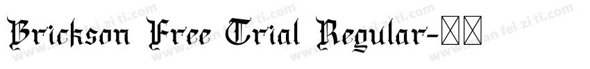 Brickson Free Trial Regular字体转换